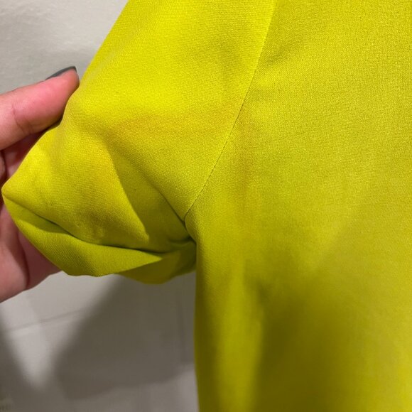 Zara Basics Small Collared Top – Light Yellow/Green Shade - Picture 7 of 8